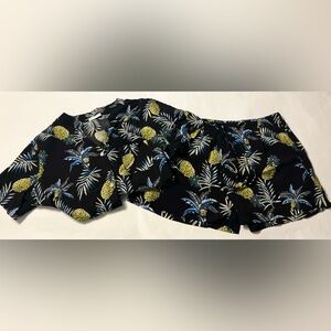 Ekouaer Women’s Sleep Set Short Sleeve & Shirts Size Xl Hawaiian Pineapple Print